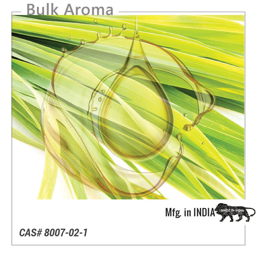 Lemongrass Essential Oil - PA100SJ - Naturals - Indian Manufacturer - Bulkaroma