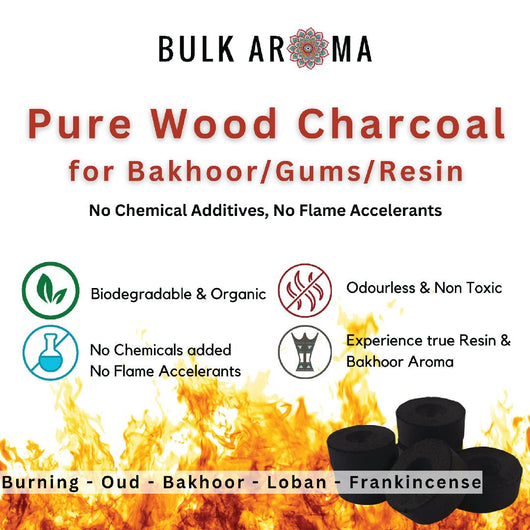 Pure Wood Charcoal (Nitrate Free, Chemical Accelerants) - Bulkaroma - Naturals - Bulkaroma - Bulkaroma